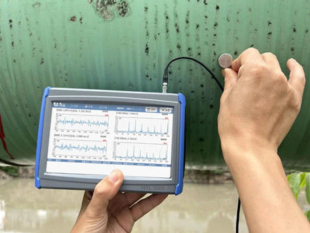 FFT Spectrum RMS ASL เครื่องตรวจจับการรั่วระบายคลื่นเสียงระบายคลื่นแบบสองช่อง