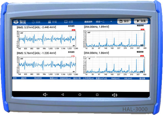 FFT Spectrum RMS ASL เครื่องตรวจจับการรั่วระบายคลื่นเสียงระบายคลื่นแบบสองช่อง