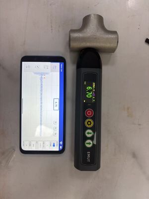A scan B scan EMAT Air Coupling Ultrasonic Thickness Gauge ที่มีพื้นผิวอุณหภูมิสูง