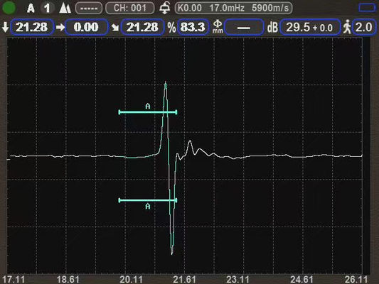 IP67 วัดความหนาด้วยเสียงฉาย 0.001 มม ความละเอียดสูง B สแกนระดับใหญ่ 15000 มม