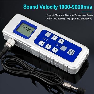 เครื่องวัดความหนาด้วยเสียงฉีดด้วยระยะอุณหภูมิ 0-50C ระยะวัด 0.75mm ถึง 300mm และความลึกในการทดสอบ 120mm